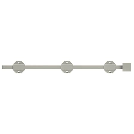 Deltana 18 Modern Heavy Duty Surface Bolt; Satin Nickel Finish 18SBM15